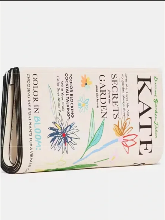 💐Kate Spade Floral Magazine Clutch — Cream with Multicolor Blooms 💐 - Picture 2 of 16